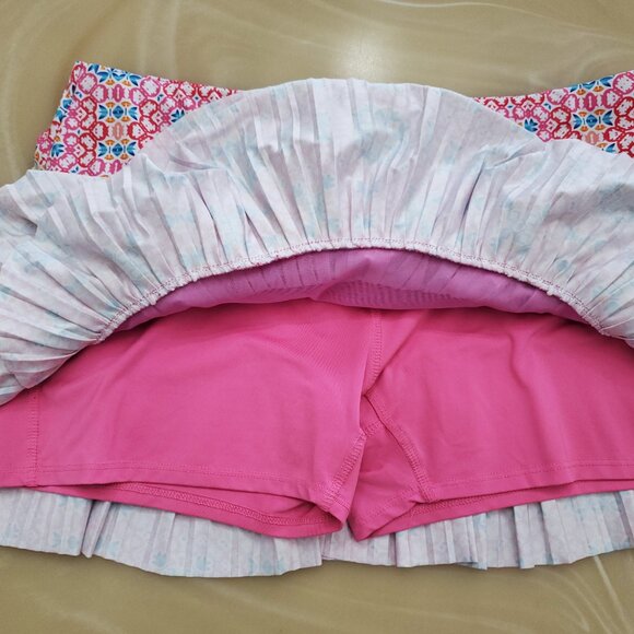 Lucky In Love Women's Pleated Scallop Tennis Pickleball Layered Skort - X-Large - Picture 10 of 13